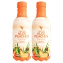 Forever Living - Aloe Peaches - Pure Aloe with Real Peach Flavor - Supporta Digestione e Immunità - Vegan e Gluten-Free - 33.8 fl oz (2-Pack)
