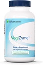 Nutra BioGenesis VegiZyme - Enzimi Digestivi per Donne e Uomini, Digestione e Supporto Nutriente, Integratore Vegetariano e Vegan-Friendly per Salute Digestiva e Comfort - 120 Capsule