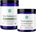 Ora Organic Prebiotic & Probiotic Powder & Greens Powder Bundle: 20 miliardi di Probiotici, Apple & Raspberry Flavor, 30 Serve & 20+ Superfood Greens Blend - Citrus Flavor, 30 Serve