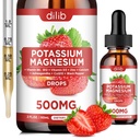 Supplemento di citrato di magnesio di potassio, gocce di citrato di magnesio liquido 500mg con Ashwagandha, calcio, zinco, vitamina D3, B6, B12, CoQ10 - Supporto calma & Bone & muscolo & salute immunitaria Vegan 2 fl oz