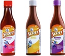 Emulsión de Scott 3 Pack Combo – Cod olio di fegato (tradizionale, ciliegia, aromi tropicali di frutta) - 180ml