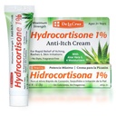 De La Cruz 1% Crema Idrocortisone - Massima resistenza - Topical Anti Itch Crema Idrocortisone con Aloe Vera e Moisturizers per pelli secche, Ressa, Dermatite, Eczema e Rashes - 1 OZ (28g)