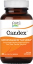 Pure Essence Candex Supplemento - Supplemento di sovracrescita del lievito con enzimi digestivi, trattamento probiotico di infezione del lievito per gli uomini e le donne - 80 capsule