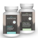 Mountain Peak Nutrizioni Adrenal B Complex & Ultra High Multivitamin Combo Pack - Vitamina, Multi-Mineral, & Adaptogen Support - B Vitamine, Probiotici, & Nutrienti Essenenziali - 90 & 180 Vegetariano Ca