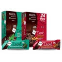 NuGo Dark Variety - Chocolate Pretzel 12 Bar & Mint Chocolate Chip 12 Bar, 12-13g Protein, Vegan, Gluten Free, Non-OGM, Kosher Pareve, 24 Conte
