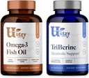 Utzy Naturals Omega 3 Fish Oil 60 Softgels Lemon-Lime Flavor e TriBerine