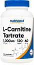 Nutricost L-Carnitina Tartrato 1000mg, 120 Capsule - 500mg Per Capsule (60 Serve)