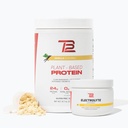 TB12 Plant Based Strength & Hydration Bundle (Vanilla Protein Powder & Lemonade Electrolytes), Support Muscle Recovery & Hydration, Dairy Free, Non OGM, Soy-Free