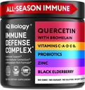 Quercetina con Bromelain - Capsule di Quercetina Premium per Supporto Immune e Cura Respiratoria* - Tè Verde Zinc Magnesium Vitamina D Vitamina C Vitamina E Zenzero Turmerico Calcium - 60 capsule
