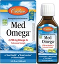 Carlson - Med Omega, 2700 mg Omega-3s Forza professionale, Cuore, Brain & Vision Support, Wild Caught & Sustainably Sourced, Lemon-Lime, 100 ml