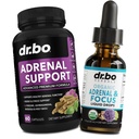 Supporto surrenale Cortisol Manager Integratori - Integratori adrenalitici Fatigue Capsule Organic Liquid Drops Focus Women Men - Natural Adaptogen Ashwagandha Holy Basil L Tyrosine Complex Health