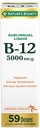 Vitamina di Bounty della natura B12 5000 mcg liquido sublinguale, salute cardiovascolare e sostegno energetico cellulare, 2 Fl Oz (1 Conte)