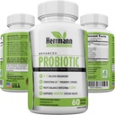 Probiotici di Herrmann Health Products | Probiotici per uomini e donne | High Potency 7 Strain Formula | 5.75 Billion Atto per capsula | Non OGM Composto da DE111TM | GMP Certified 60 Capsule