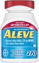 Aleve Soft Grip Arthritis Cap Tablets, rapida azione tutto il giorno dolore sollievo per mal di testa, dolori muscolari e riduzione della febbre, Naproxen Sodium Capsules, 220 mg, 270 Conte