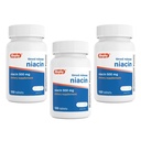 Rugby Timed-Release Niacin 500mg con calcio 28mg, integratore alimentare per l'energia, la circolazione e il supporto Metabolismo, 100 compresse (3 pacchetto)