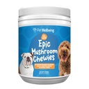 Pet Wellbeing Epic Mushroom Chewiess for Dogs - Supporto immunitario, Salute cognitiva, Supporto adaptogenico Stress con Reishi, Chaga, Lion's Mane Funzionali Mushrooms - Veterinarian-Formulated 90 Soft Chews