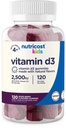 Nutricost Kids Vitamin D3 Gummies 2.500 IU (62.5mcg), 120 Gummies - Aroma di bacche miste