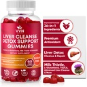 VVNaturals senza zucchero 26-in-1 fegato Cleanse Detox & Riparazione Fatty Liver Formula Gummies; 3000mg Blend of Glutathione, Silymarin Milk Thistle, Choline, TUDCA | Liver Detox Gummies - 60 Vegan Ct