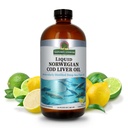 Risposta della natura Cod olio di fegato Supplemento liquido, 16-Fluid Ounces | promuove un cuore sano & cervello | Supporto cognitivo e cardiovascolare | Grande degustazione (Pack of 1)