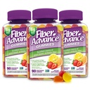 Fiber Advance Gummies | 100% Plant Based Fiber Supplemento per la salute digestiva | Chicory Root Inulin Prebiotic Gummies per adulti | Gluten Free, Vegetariano, & Non OGM (Pack of 3)