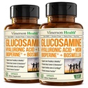 Glucosamina Solfato con Acido Ialuronico, Boswellia, Pepe Nero & MSM Supplemento – Supplementi comuni 5-in-1 per uomini e donne – Salute comune, Mobilità & Bone Forza – FSA Eleggibile 2 Confezione