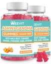 Gummie di Ashwagandha con vitamina D per le donne e gli uomini, pancia di Ashwagandha con polvere di radice di Maca | Gummies di Ashwa Organic per l'energia Boost