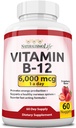 NaturalisimoLife Vitamina B12 6.000 mcg – Rapido Dissolvere le pepite di fragole – 60 Nuggets, Non-GMO, Vegan, Gluten Free