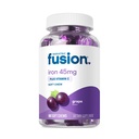 Ferro da stiro Bariatrico Fusion Supplemento per le donne Anemia | Ferro masticabile con vitamina C | Mastica morbida aromatizzata | Gentle su Stomach Ferrous Fumarate per le donne e gli uomini | Gluten Free | 60 Count