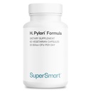 Supersmart H. Pylori Formula 20 miliardi di CFU al giorno (alta potenza) - Pylopass brevettato Probiotic Lactobacillus Reuteri DSM 17648 Supplemento | Non OGM & Gluten Free - 60 capsule vegetariane