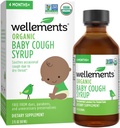 Wellements Organic Daytime Baby Cough Syrup | Soothes Occasional Cough a causa della gola secca* | 2 Fl Oz, 4 Mesi +