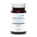 MethylPro L-metilfolate 2.5 mg - Supporta una mentalità sana - Folato attivo per il supporto di metilazione e reazioni biochimiche - altamente biodisponibile - Dosaggio flessibile - 30 Serve - 30 Capsule