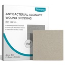 Dimora Upgrade Silver Calcium Alginate Wound Dressing -Antibacterial Non Stick Gauze, Altamente assorbente Bandage Sterile, 4' x 4'' Patches 5 Packs