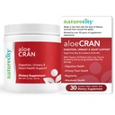 NatureCity AloeCran - Pure Aloe Vera Blend with Cranberry Powder Supplement - Sugar Free Fiber Combo Mix for Digestive and Urinary Health - Gut & Metabolic Health Support - 30 giorni di fornitura