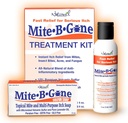 Mite Treatment Lotion & Soap by Mite-B-Gone |Relief Naturale per Acne, Bug Bites, Skin Redness & Itching, Discomfort & Rosacea | Cassetta di sicurezza per bambini e adulti