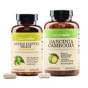 NatureWise Verde chicco di caffè 800mg e Garcinia Cambogia 180 capsule di sostegno degli obiettivi di peso