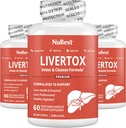 NuBest LiverTox - Premium Liver Health Formula - Liver Cleanse, Detox & Repair - with Milk Thistle, Choline, Beet, Turmeric, Artichoke & Dandelion - 3 Pack | 3 mesi di fornitura