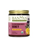 Banyan Botanicals Organic Elderberry Honey – Con Sambucus, Amla & Marshmallow ––– Sostegno Immune per Bambini & Adulti* – 8.25 Oz – Raw, Unfiltered, Pollinator-Friendly, Sostenibilmente Sourced, Fair Wild