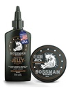 Bossman Jelly Beard olio per uomo & Beard Balm per gli uomini Combo - Softens, Tames idrata e condizioni - Stagecoach Scent - Ingredienti naturali & Made in Italy