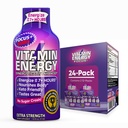 Vitamin Energy Focus+ Extra Strength Energy Shot Berry 24 Pack, 260mg Natural Caffeine, B-Vitamins, CoQ10, Aminoacidi, Focus, Produttività & Clarity, Zero Sugar, Gluten-Free, 1.93 fl oz