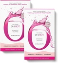 O-Shot 2 Pack Vegan Vaginal Probiotic + Prebiotico per le donne, Estratto di mirtillo, Radice di chicoria, pH vaginale, Tratto urinario, Digestione, Bloating, Non Dairy, Non OGM, Gluten Free, 60 Vege-Capsules
