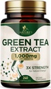 Estratto di tè verde capsule 1000 mg - Standardizzato 45% EGCG & 98% Polifenoli - 3X Forza Pillole di tè verde per l'energia naturale - Supporta la salute del cuore, Integratore di erbe, Vegan, Non OGM - 240 capsule