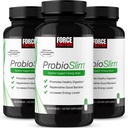 Fattore di Forza ProbioSlim integratore probiotico per le donne e gli uomini con Probiotici e Estratto di tè verde, Ridurre Gas, Bloating, costipazione, Sostegno Salute Digestiva & Salute Gut, 180 capsule (3-Pack)