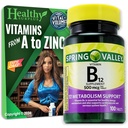 Suggerimento sano vitamina B12 Compresse supplemento 500 mcg 100 compresse e Vital Volumes Suggerimenti Card
