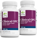 Terry Naturally Clinical OPC - Cardiovascular Health & Focus Support Supplement - Integratore alimentare con Estratto di semi di Uva e Lecitina di girasole - Supporto immunitario - 150 mg, 60 Softgels (Pack of 2)