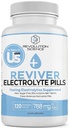Pillole di assorbimento superiore REVIVER - Compresse di sale per Runners & Fasting Electrolytes Supplement, Pillole di sale senza zucchero per l'idratazione, difesa della gru, supporto di Keto 120, capsule di elettrolita