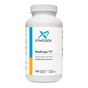 XYMOGEN MedCaps T3 - Formula di supporto tiroide con vitamine + erbe - Selenio, Zinco, Vitamina E + C, Ashwagandha, Estratto di Guggul e supplemento di iodio (120 capsule)