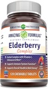 Amazing Formulas Elderberry Complex Supplement | 120 Chewable Tablets | Berry Flavor | Non-GMO | Gluten-Free Made in USA