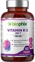 biophix Vitamin K2 MK-7-100 mcg 60 Veg Capsule - Supporta la salute immunitaria delle ossa forti