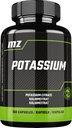 Potassio 365 mg da Citrato di potassio di forma organica - 150 capsule vegane - 5 mesi di alimentazione - supplemento dieta per mantenere la pressione normale e la funzione muscolare - da MZ