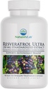 Resveratrolo di laboratorio della natura Ultra - Supplemento antiossidante* - 250 mg Trans-Resveratrolo, Estratto di vino rosso, Estratto di tè verde- Non OGM, Senza glutine, Vegan – 90 conteggio (3 mesi di fornitura)